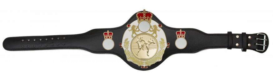 THAI BOXING CHAMPIONSHIP BELT - PLTQUEEN/W/G/TBOG - AVAILABLE IN 4 COLOURS